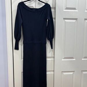 Elegant Black Long Sleeve Dress